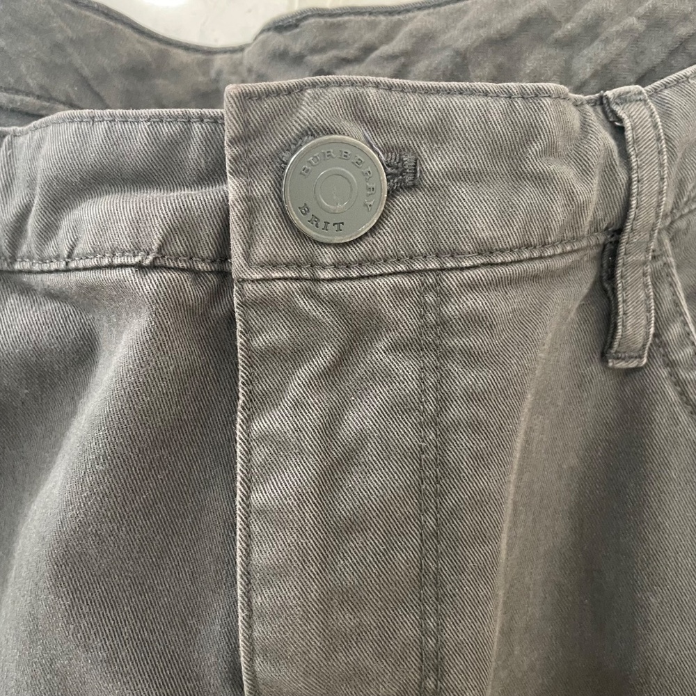 BURBERRY {38R} Men's Cotton Pants / Jeans Styling Charcoal Gray Straight Leg - Picture 3 of 8